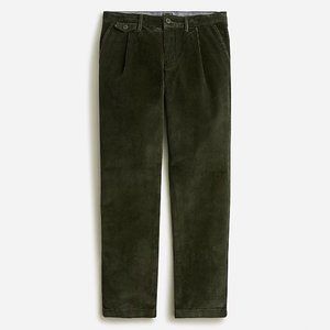 J Crew Single-pleat 10-wale corduroy pant